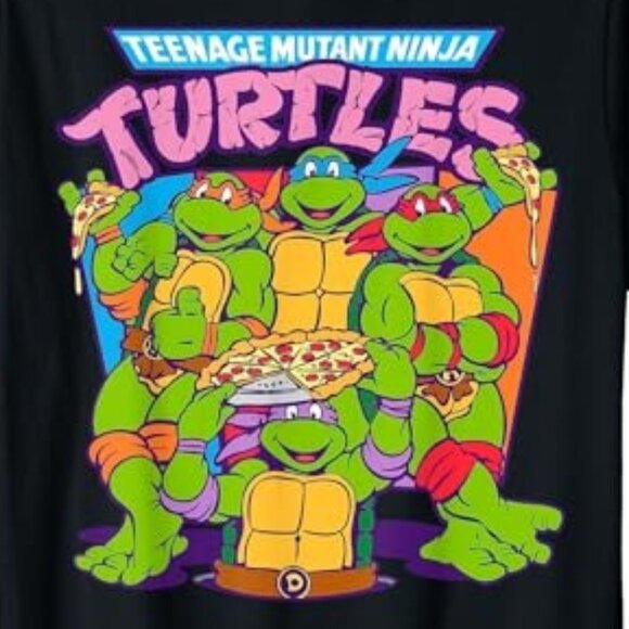 TMNT Pizza  Smiles T-Shirt Teenage Mutant Ninja Turtles Cartoon Tee 134 - Picture 2 of 5